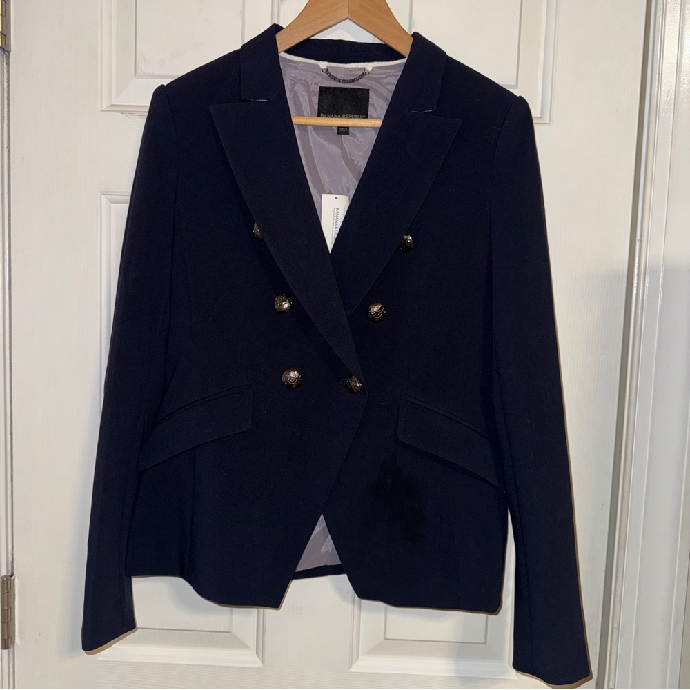 New Banana Republic Women’s Blue Blazer Jacket Size 8